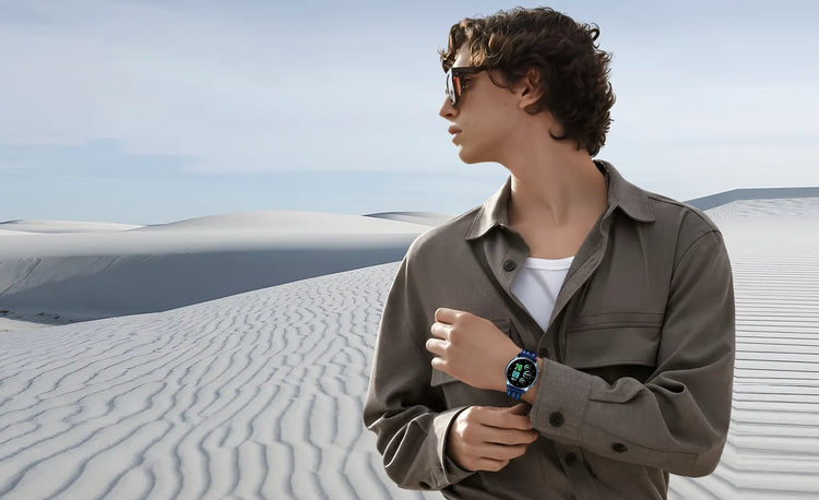 Man wearing W7 Ultra smartwatch